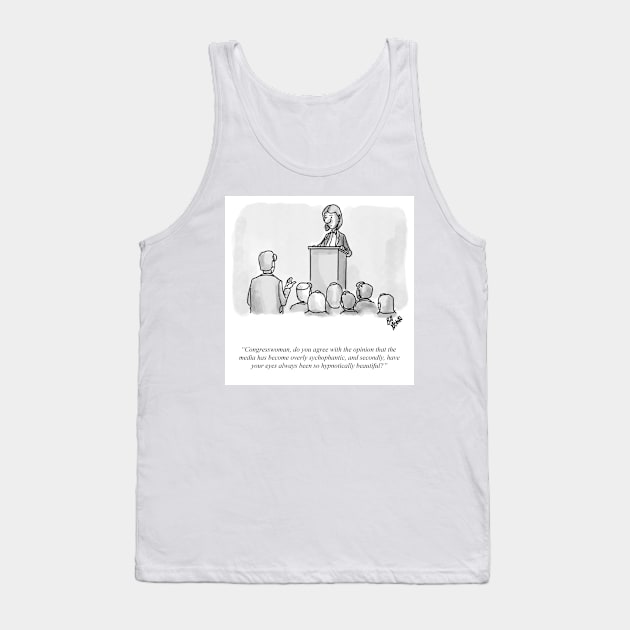 Classic Political Mainstream Media Cartoon Tank Top by abbottcartoons